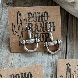 Western Dainty Dangle Earrings Horse Bit